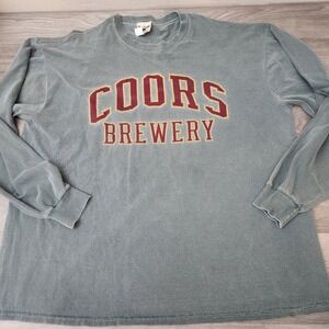 Coors Brewery Long Sleeve T Shirt Oaksman 913 Rugged Durable Graphic Tee